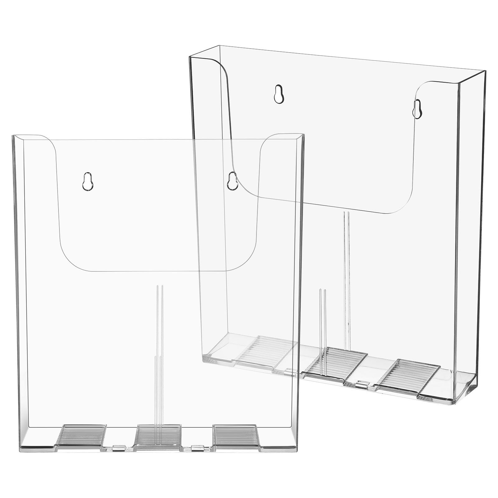 Magazine Holder Rack - 2 stuks transparante acryl wandorganizer voor