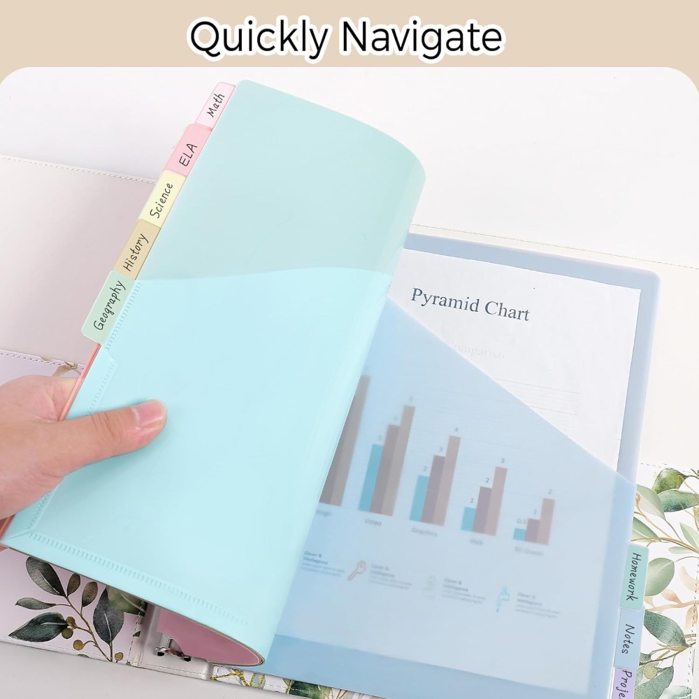 8 stuks A4 Pastelkleurige Ring - Tab Divider A4 recensie en prijs