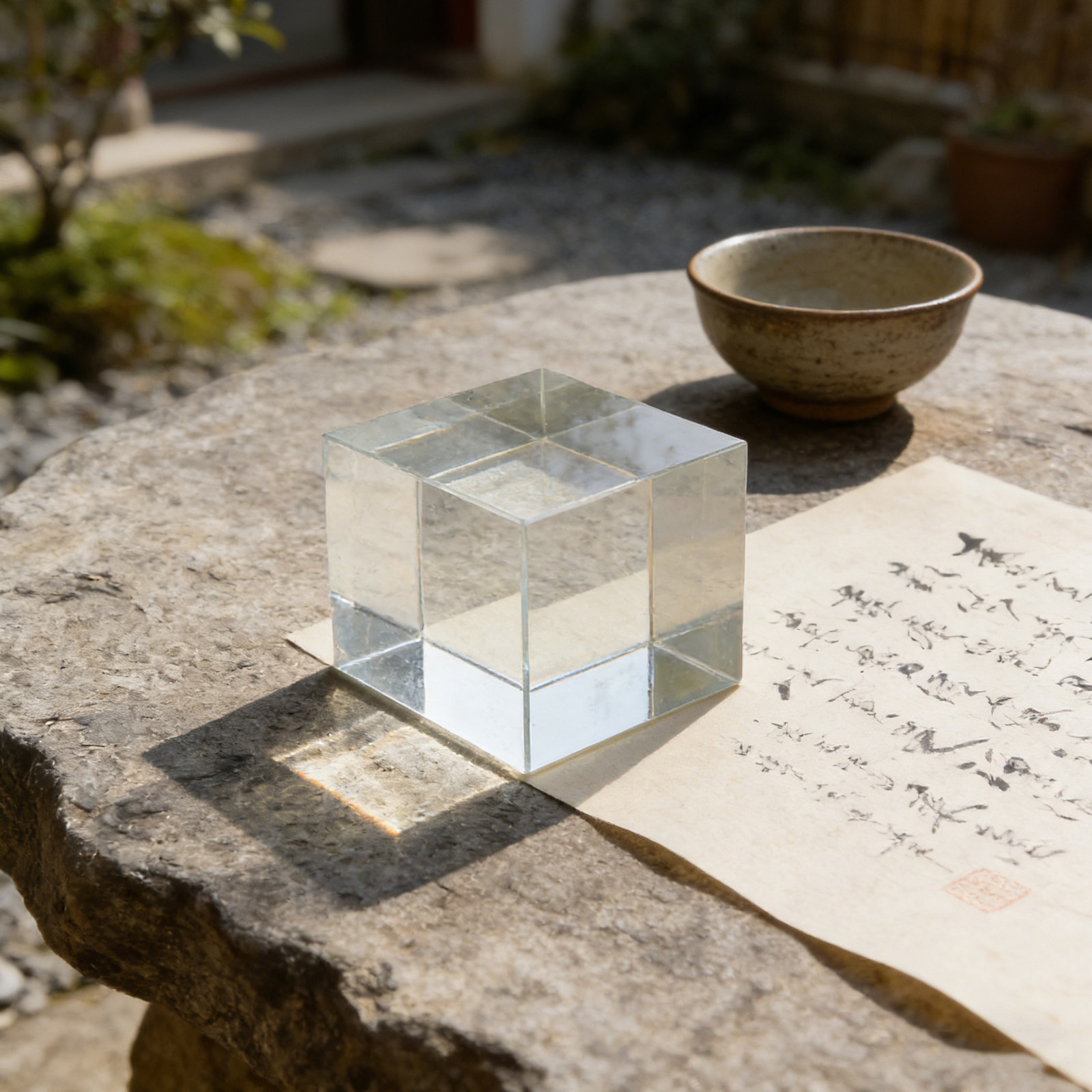 Zware, heldere, vierkante kris - Paper Weight Crystal recensie en prijs