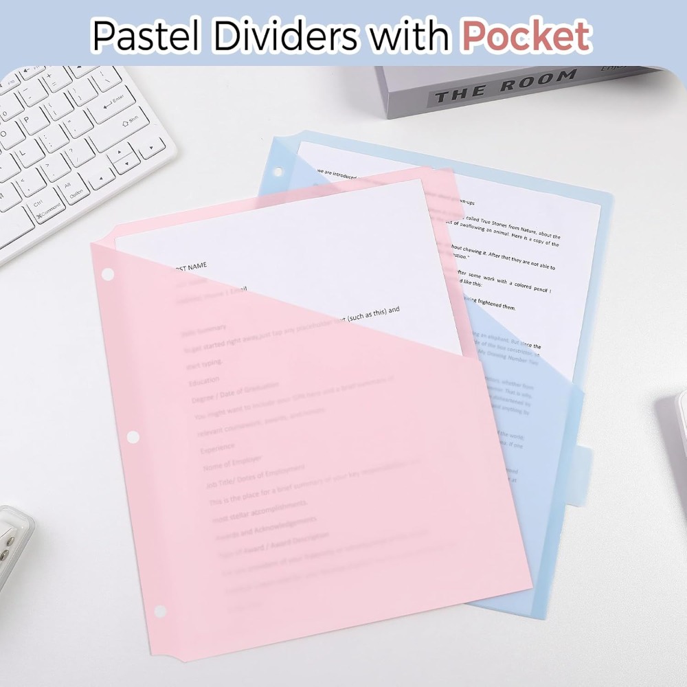 8 stuks A4 pastelkleurige sche - Tab Divider A4 recensie en prijs