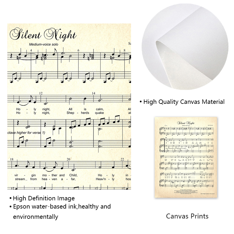 KERST CAROLS Bladmuziek Poster - Ink Blotter Paper recensie en prijs